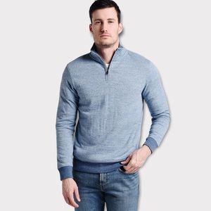Faherty Brand Blue 1/4 Zip Pullover
